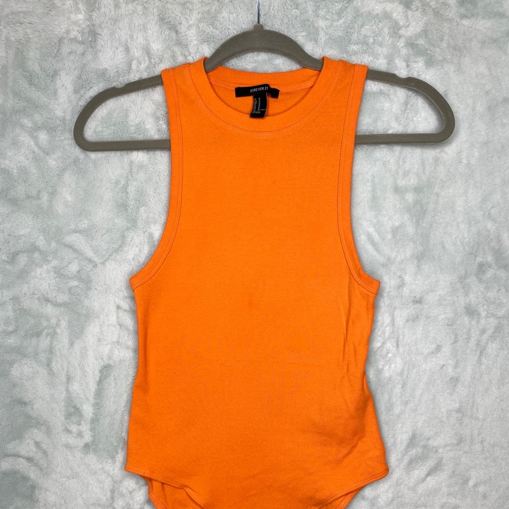 Forever 21 orange body suit / size: M